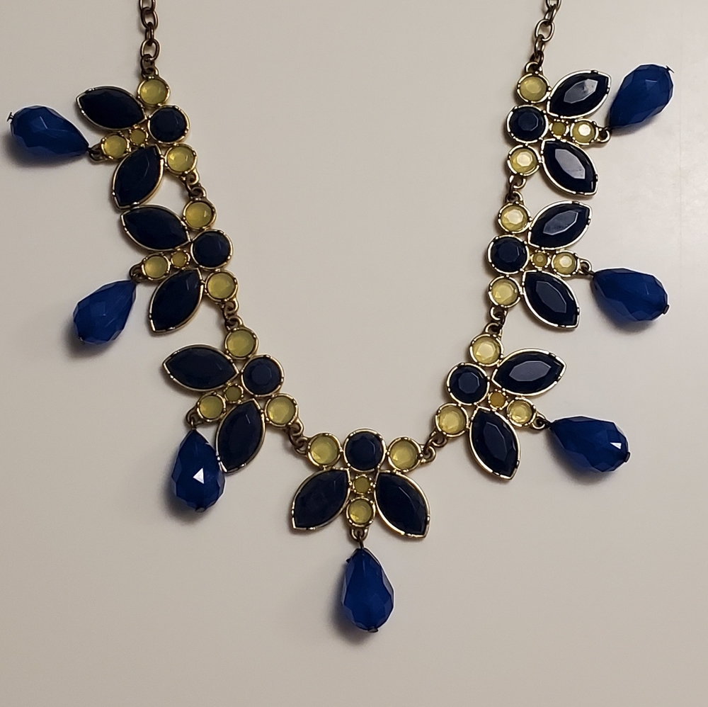 Blue statement necklace